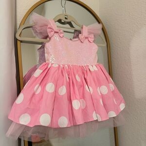 Pink Polka Dot Tulle Dress